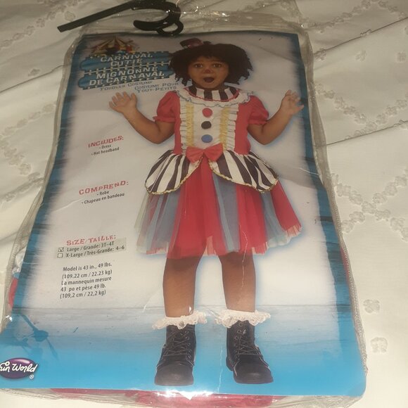 FUN WORLD CARNIVAL CUTIE 2 PC TODDLER HALLOWEEN COSTUME DRESS-GIRLS SIZE 3T-4T - Picture 2 of 4